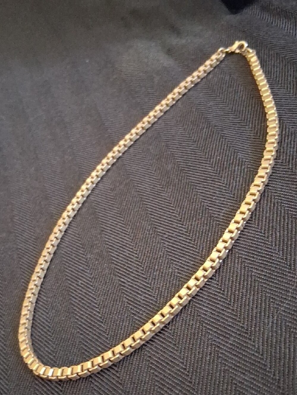 Vintage 16" Box Chain Necklace KK110 - Picture 12 of 13